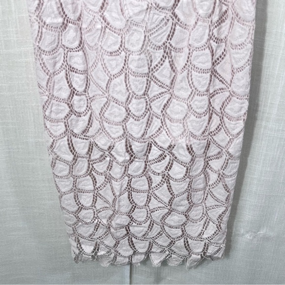 Milly Satin Lined Pink Crochet Event Party Evening Dress Size 6 - Picture 3 of 13